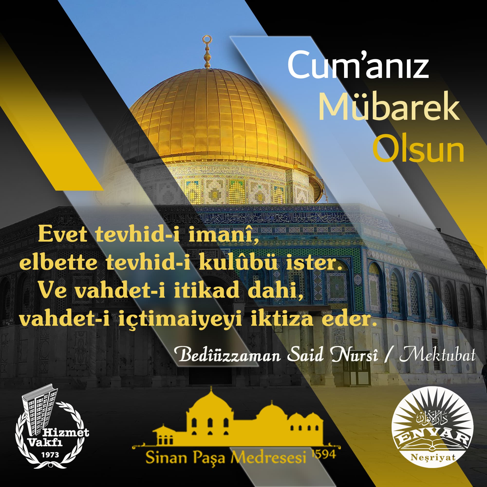 Evet tevhid-i imanî, elbette tevhid-i kulûbü ister. Ve vahdet-i itikad dahi, vahdet-i içtimaiyeyi iktiza eder.